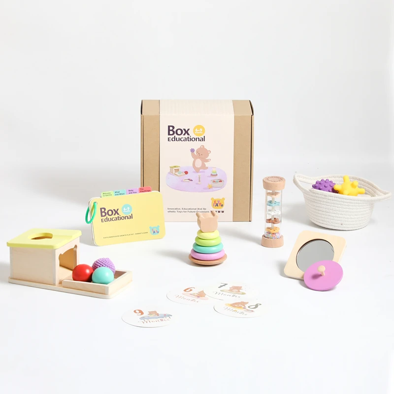 Juego de juguetes Montessori, juegos de rompecabezas de múltiples usos, juguetes para crecimiento del bebé, tarjeta conmemorativa de kilometraje y juguete de educación temprana, regalo para bebé - imagen 3