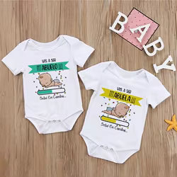 Eres será abuelo abuela bebé en el camino Body de bebé anuncio de embarazo mono recién nacido mameluco de manga corta infantil