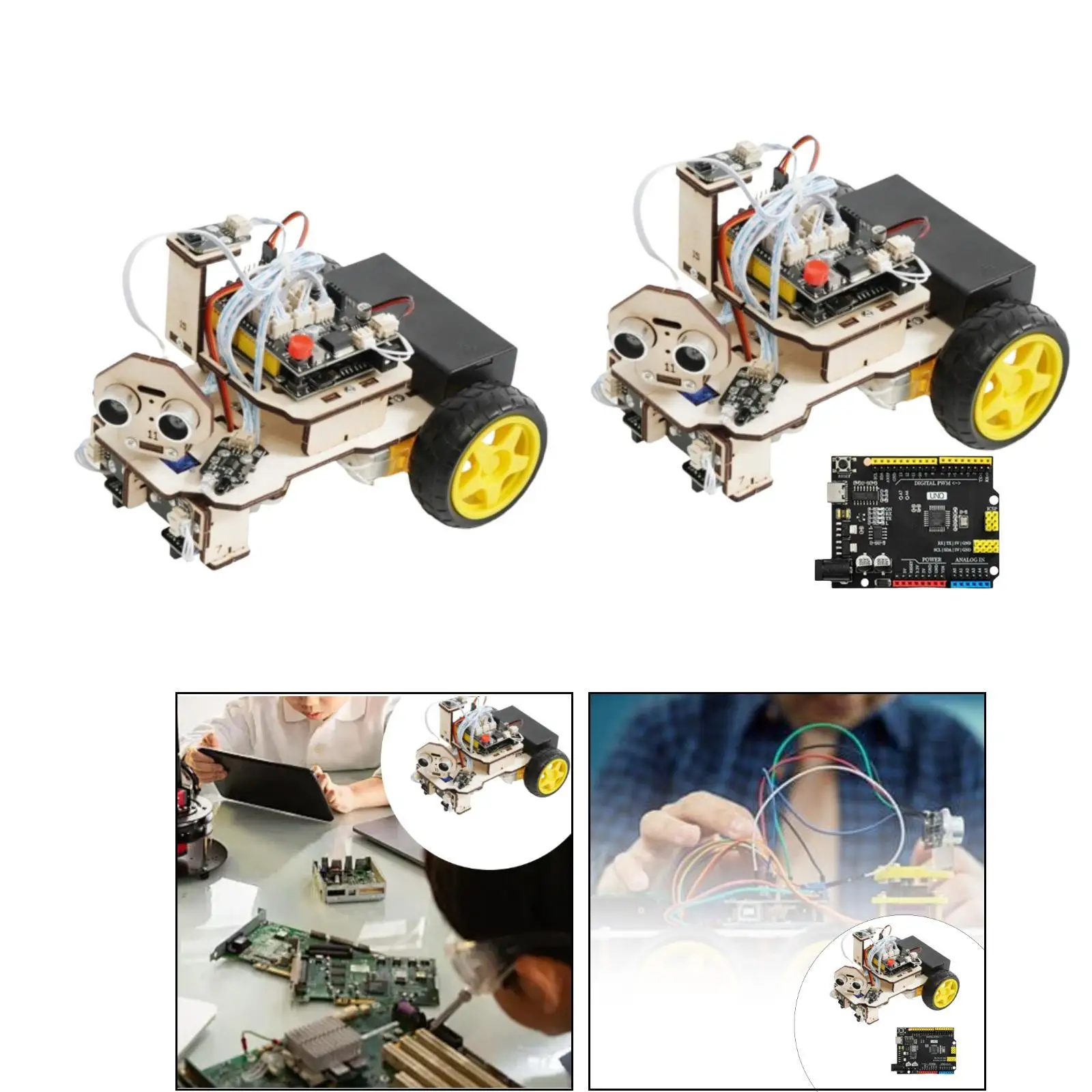 Smart Car Robot Robots Toy Electronics Programming Project Science Coding Kit Stem Educational Toy for Ages 8-12 12-16 Beginners