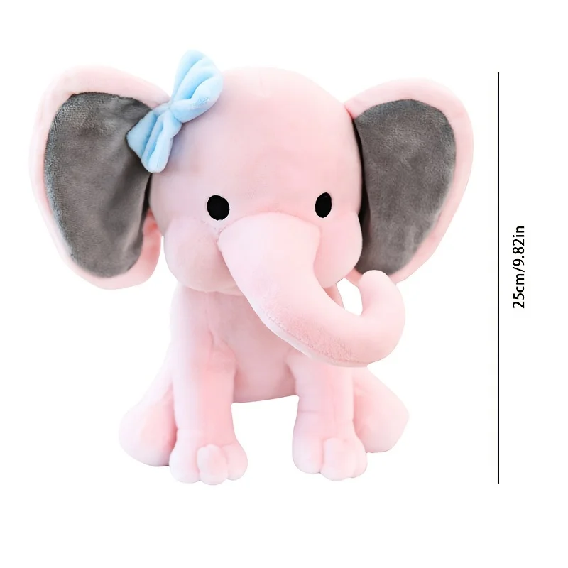 Elefante de peluche rosa suave – Juguete para bebé - imagen 2