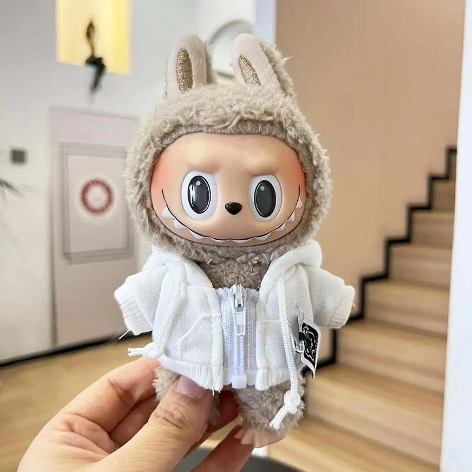 Zipper Sweatshirt Doll Miniature Clothing DIY Accessories 17cm Cool for Kids Birthday Gifts Decoration Costumes DIY Dolls Toy