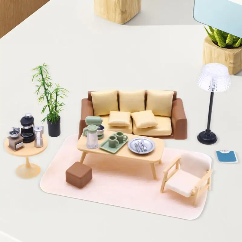 Muebles de casa en miniatura, decoración de casa de muñecas, muebles de mesa, modelo de muebles, adorno de muebles en miniatura para - imagen 2