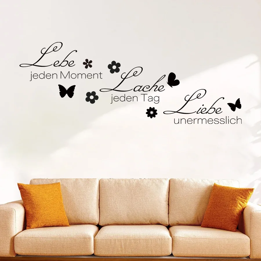 Pegatinas de pared alemanas, fuente de arte creativo, patrón de flores, pegatinas de pared autoadhesivas, estilo Ins, pegatinas de decoración del hogar y la Oficina - imagen 3