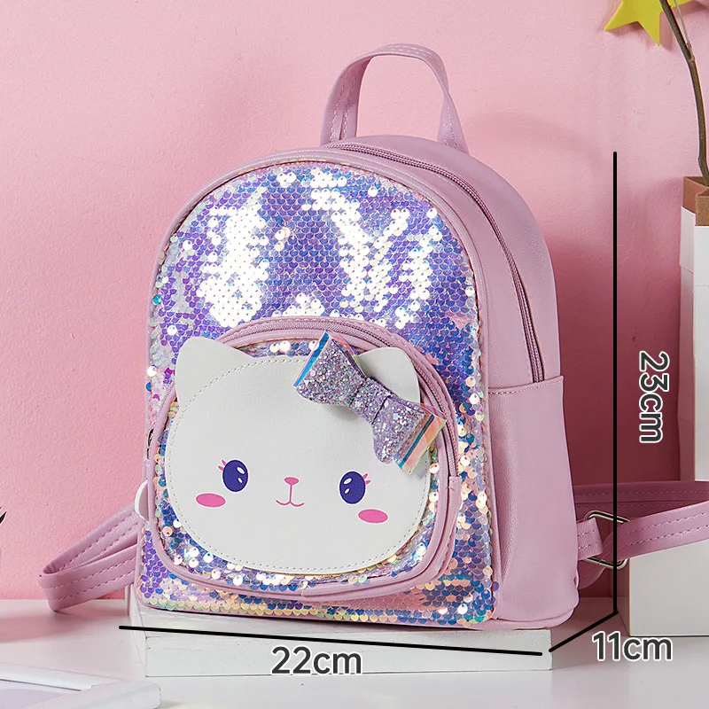 Mochila nueva a la moda con bonitos dibujos, bolso de hombro doble cómodo, pieza brillante, bolso escolar exquisito, bolsos de bebé de gran capacidad de princesa - imagen 2