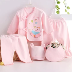 Conjunto bebé recién nacido algodón camiseta pantalón gorrito