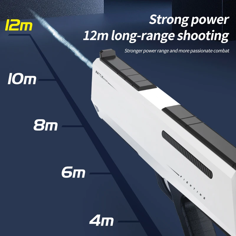 Pistola de agua eléctrica totalmente automática, juguetes de verano al aire libre para niños, pistolas de pulverización, pistola de agua de disparo continuo, juguete de piscina - imagen 3