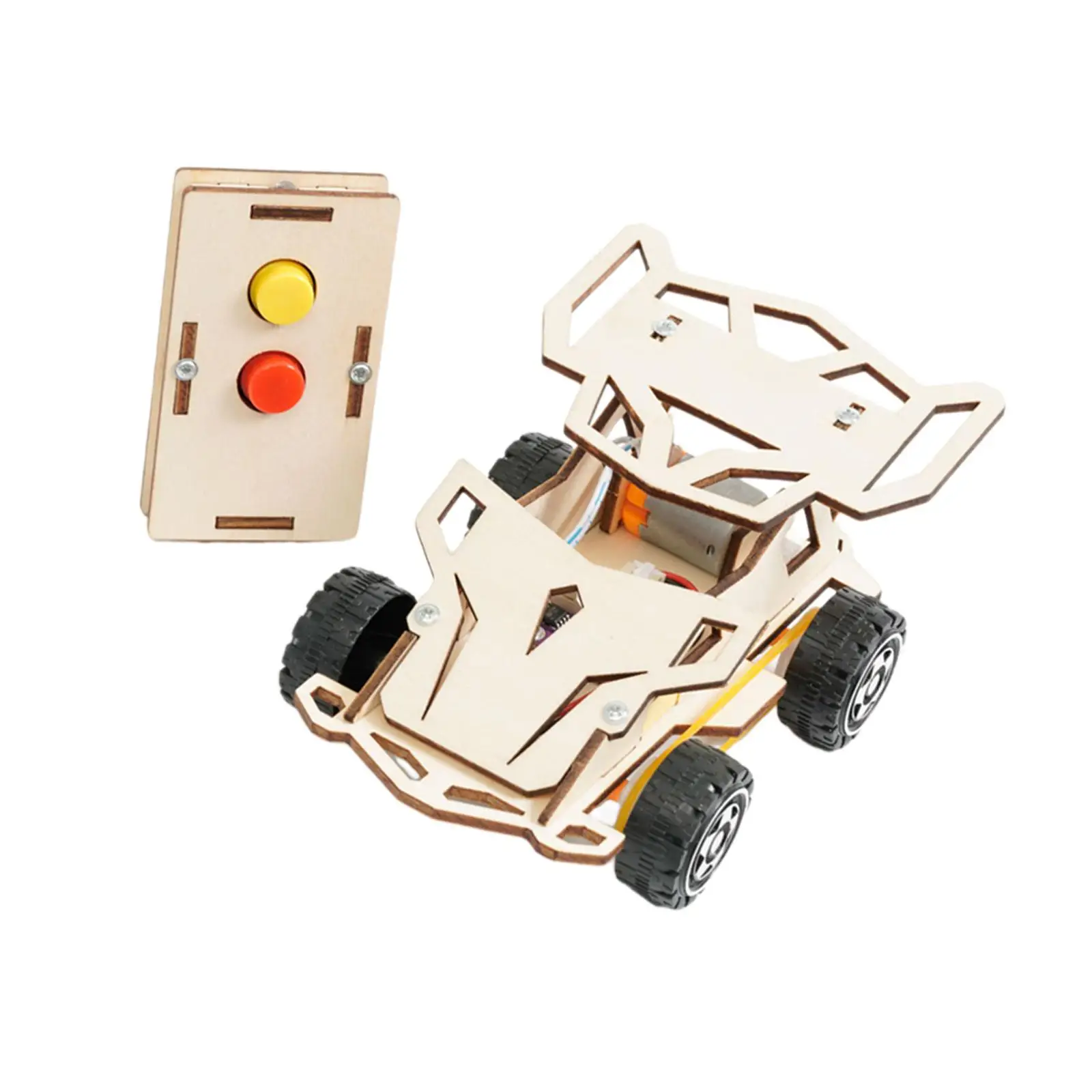 Control Car Toy Wooden Science Experiment Kits RC Car Learning Toy for Gifts