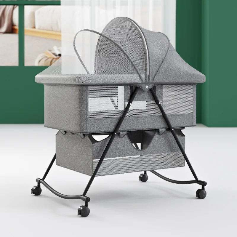 Cuna portátil para bebé, cama de matrimonio plegable, multifuncional, bb