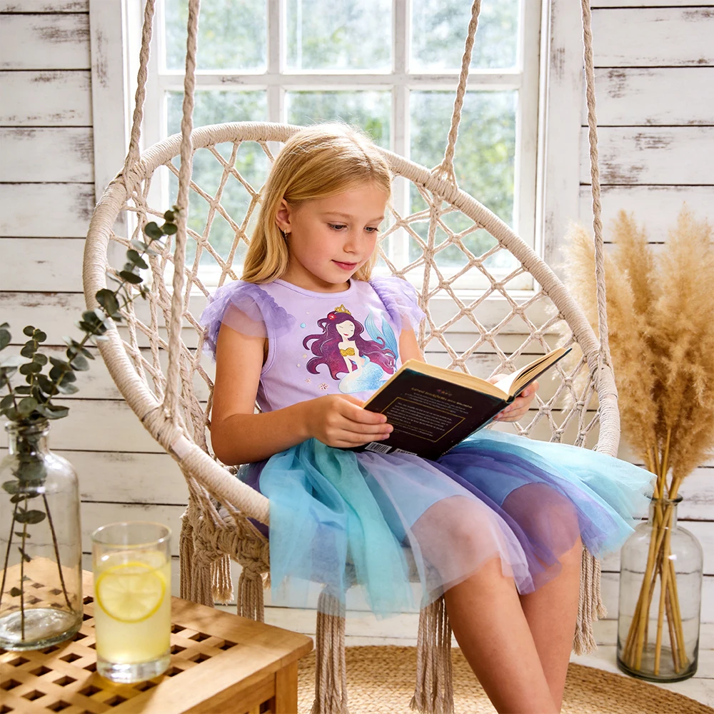 DXTON Vestido princesa sin mangas con volantes y tutú para niñas - imagen 3
