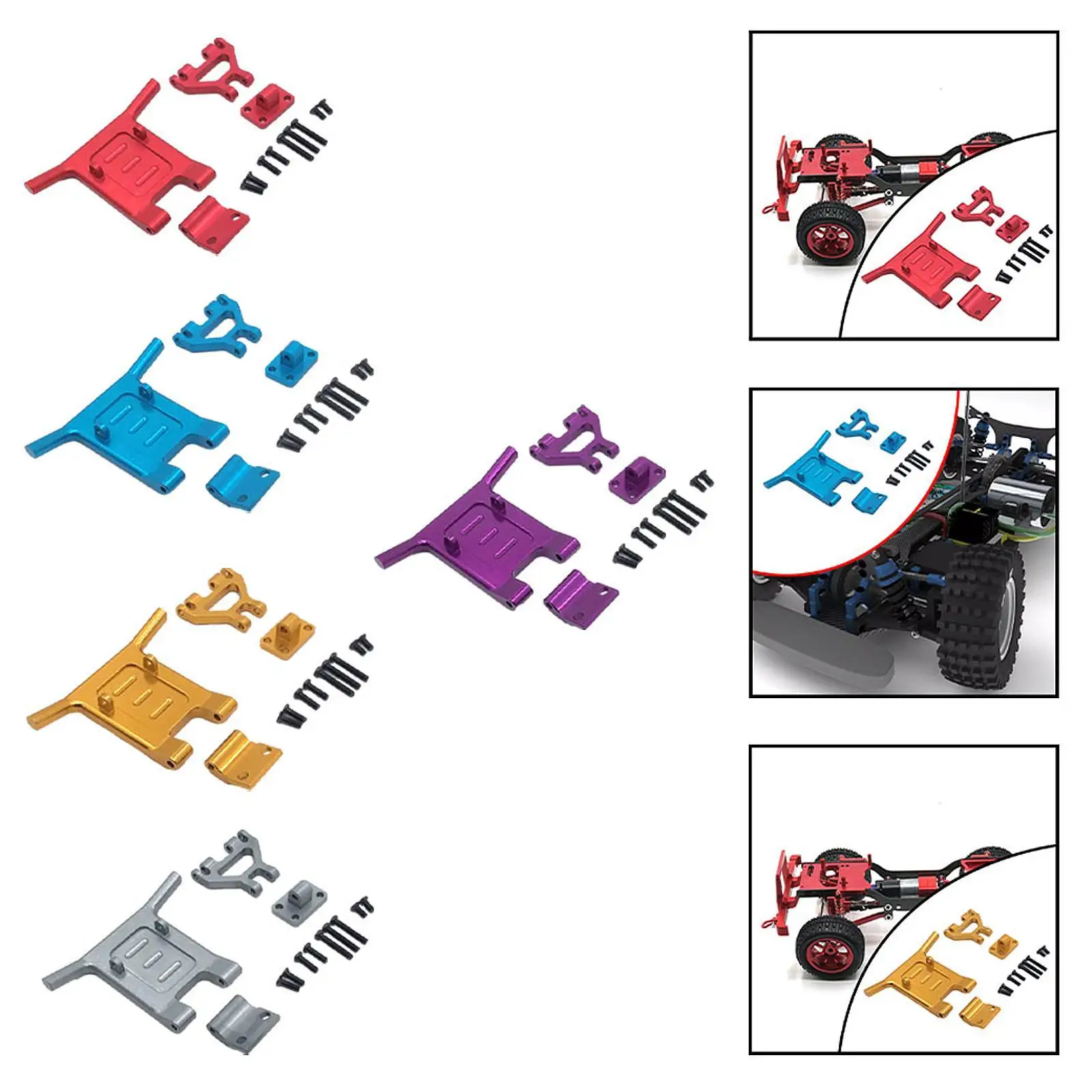 RC Car Front Bumper Aluminum Alloy Spare Parts for Wltoys 1:12 124019 124017