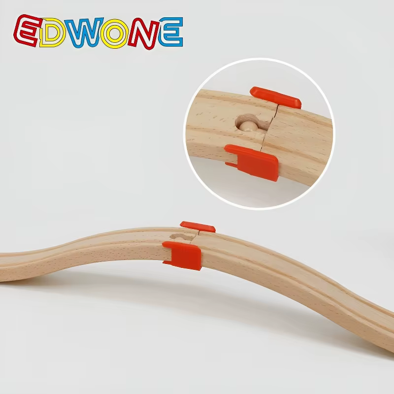 Vías de tren de madera: clips y adaptadores universales para pistas - imagen 2