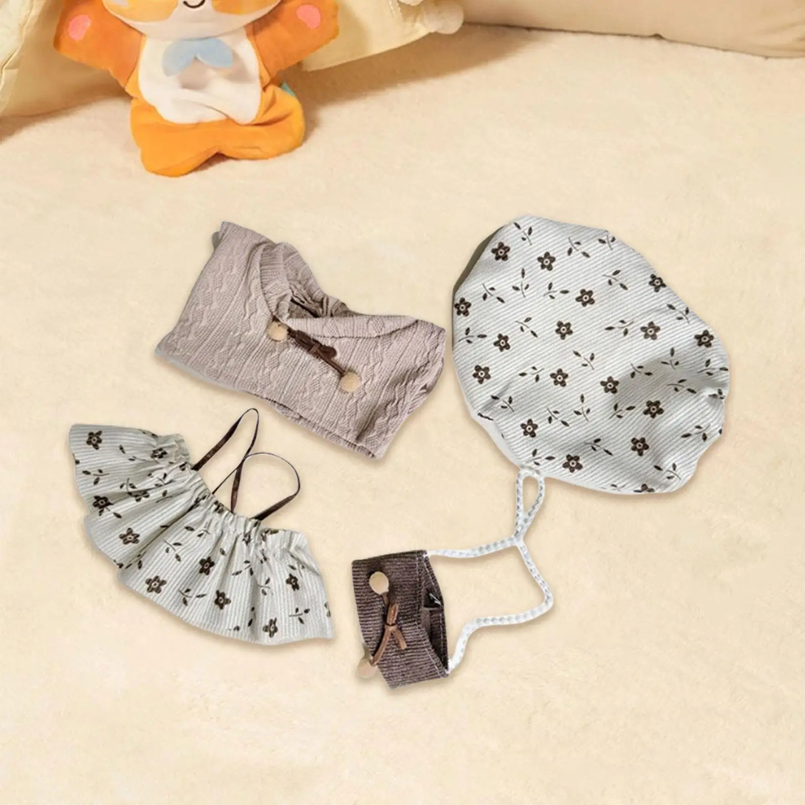20cm Plush Doll Clothes Photo Props Soft DIY Plush Doll Dress up Plush Doll Accessories Stuffed Animals Clothes Cartoon Fashion