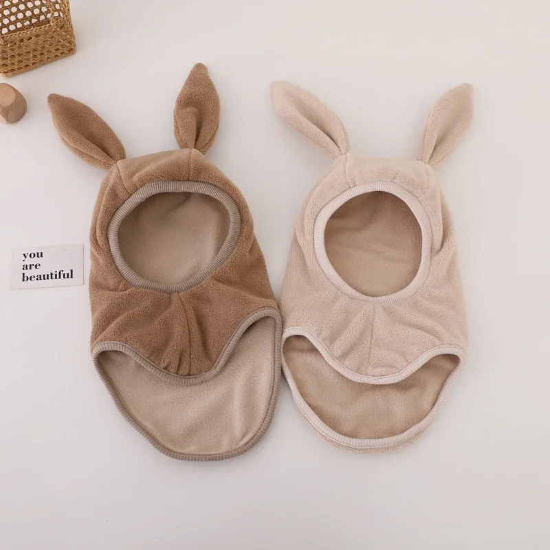 Gorro con orejas de conejo para bebé, cortaviento invierno exterior - imagen 4