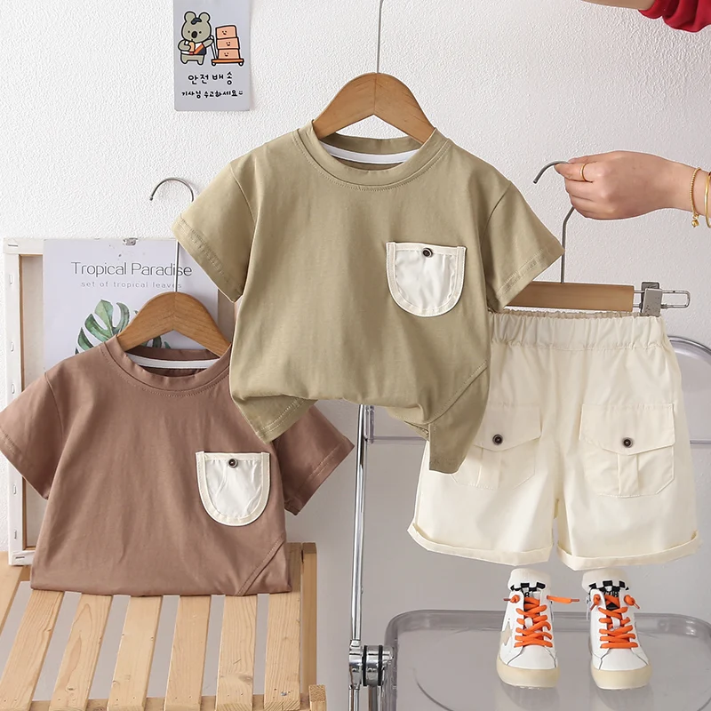 Conjunto verano bebé camiseta ligera manga corta y pantalón corto - imagen 4