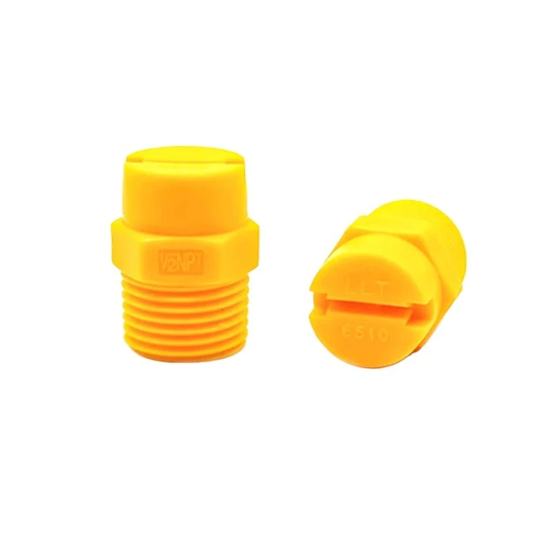 Boquilla de ventilador de plástico integrada amarilla, pulverizador resistente a la corrosión para limpieza, eliminación de polvo y lavadora de coches, 1/2 y 3/8