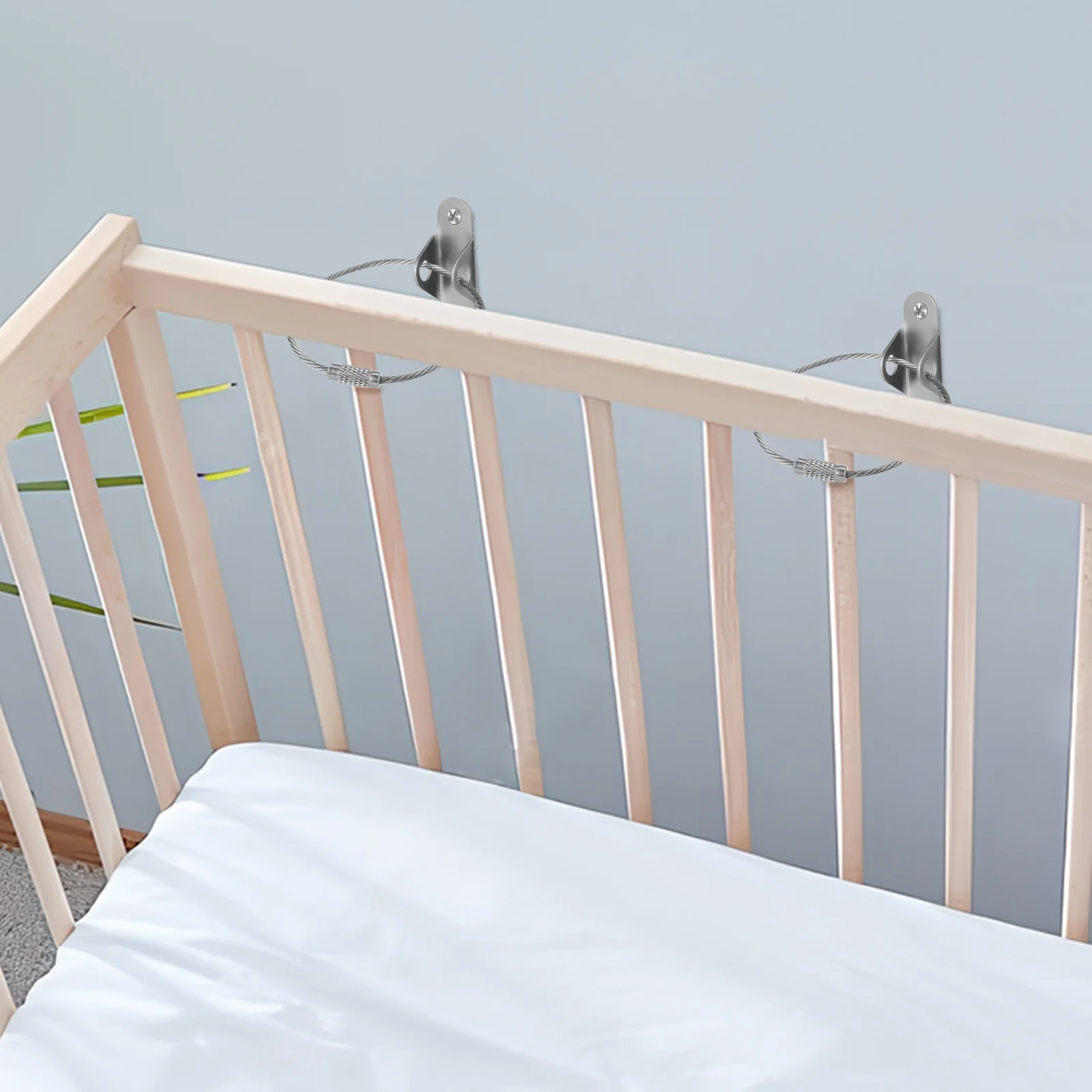 Juego de 6 anclas antivuelco para muebles, correas de seguridad para montaje en pared para estantería, armario, resistente a terremotos, seguro a prueba de bebés - imagen 4