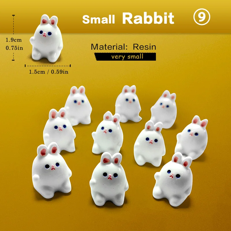 Accesorios de decoración de jardín en miniatura, estatuilla de hámster, gato, pingüino, Tigre, oso, mono, conejo, oveja, cerdo, vaca, Rana, perro, 10 piezas - imagen 5