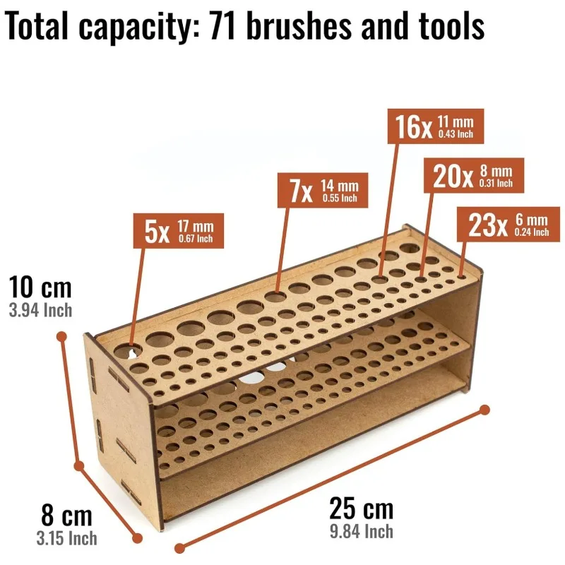 Organizador infantil de madera para lápices y escritorio