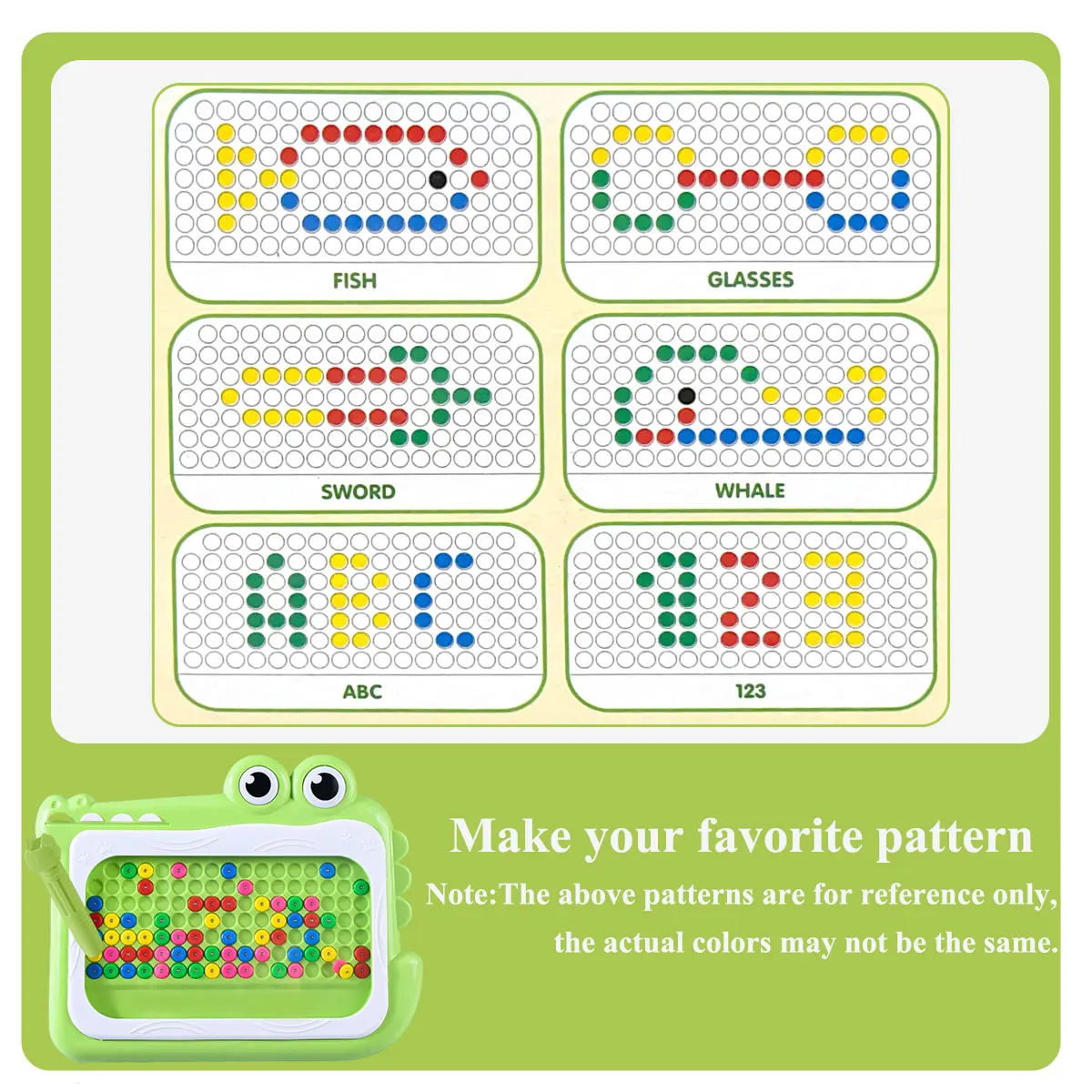 Pizarra magnética infantil con bolígrafo y cuentas – Juego educativo 3-8 años - imagen 2