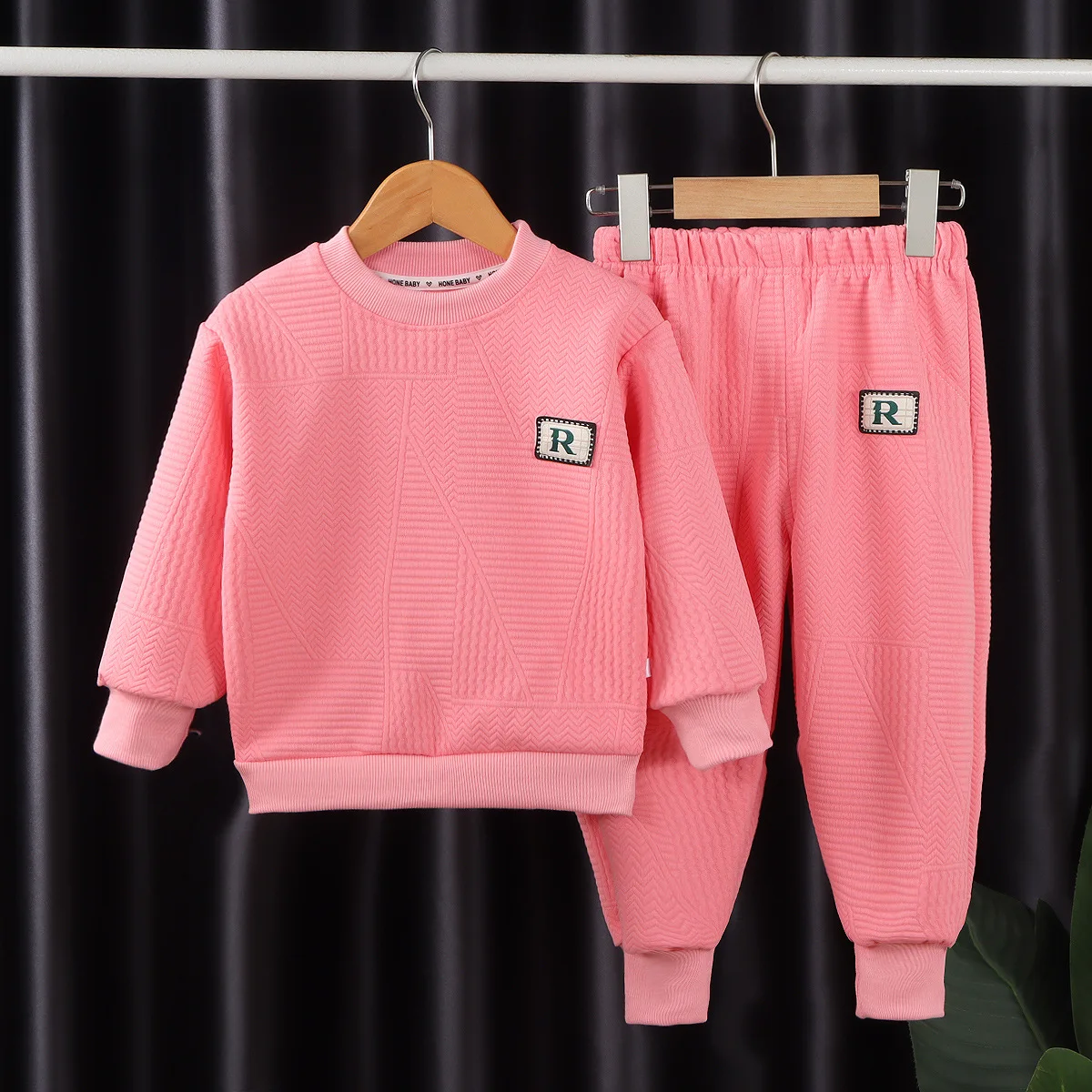 Conjunto bebé manga larga con letras algodón – Camiseta y pantalón