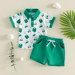Conjunto de verano bebé: camiseta manga corta carrito de golf y shorts