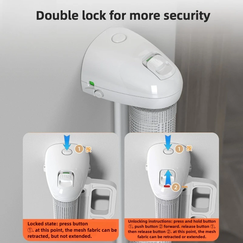 Puerta retráctil para mascotas de 45 cm de alto: valla de seguridad sin perforación con diseño anti-digging, recinto de barrera para perros de fácil instalación - imagen 3