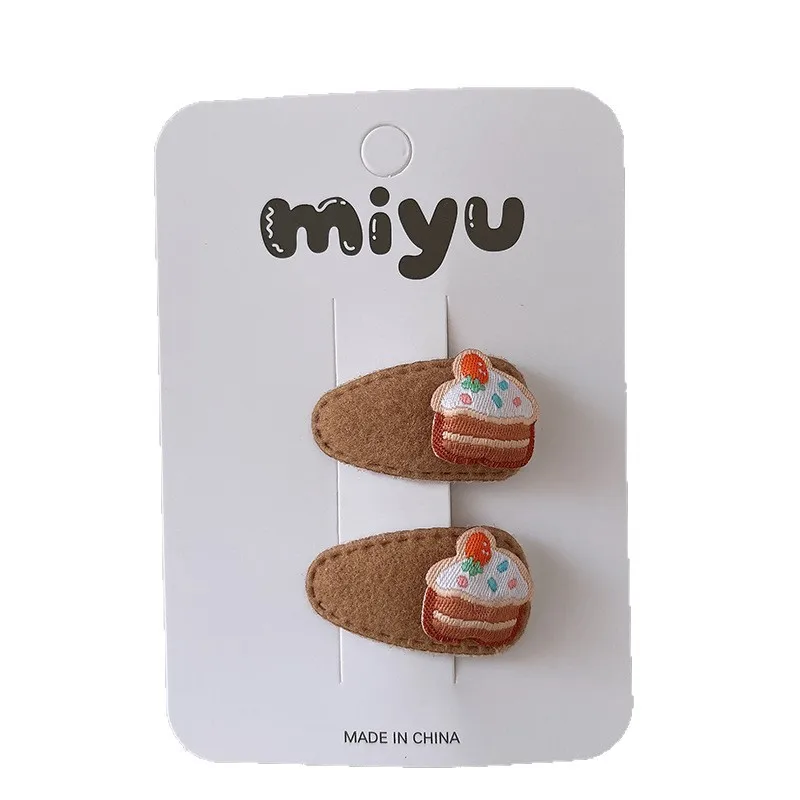 2 unids/set de pinzas para el pelo de bebé de café lechoso, pasadores BB con forma de gota pequeña, pinzas para flequillo con flecos de dibujos animados florales bonitos para niños pequeños - imagen 5