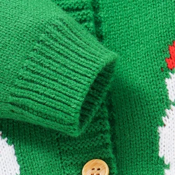 Cárdigan de punto para bebé con motivos navideños – Manga larga