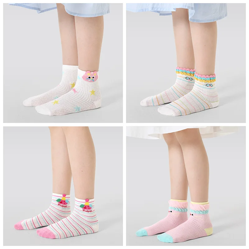 5 par/lote de calcetines finos de algodón para recién nacidos y niños, calcetines para niñas, calcetines para bebés y niñas, calcetines para princesa - imagen 2