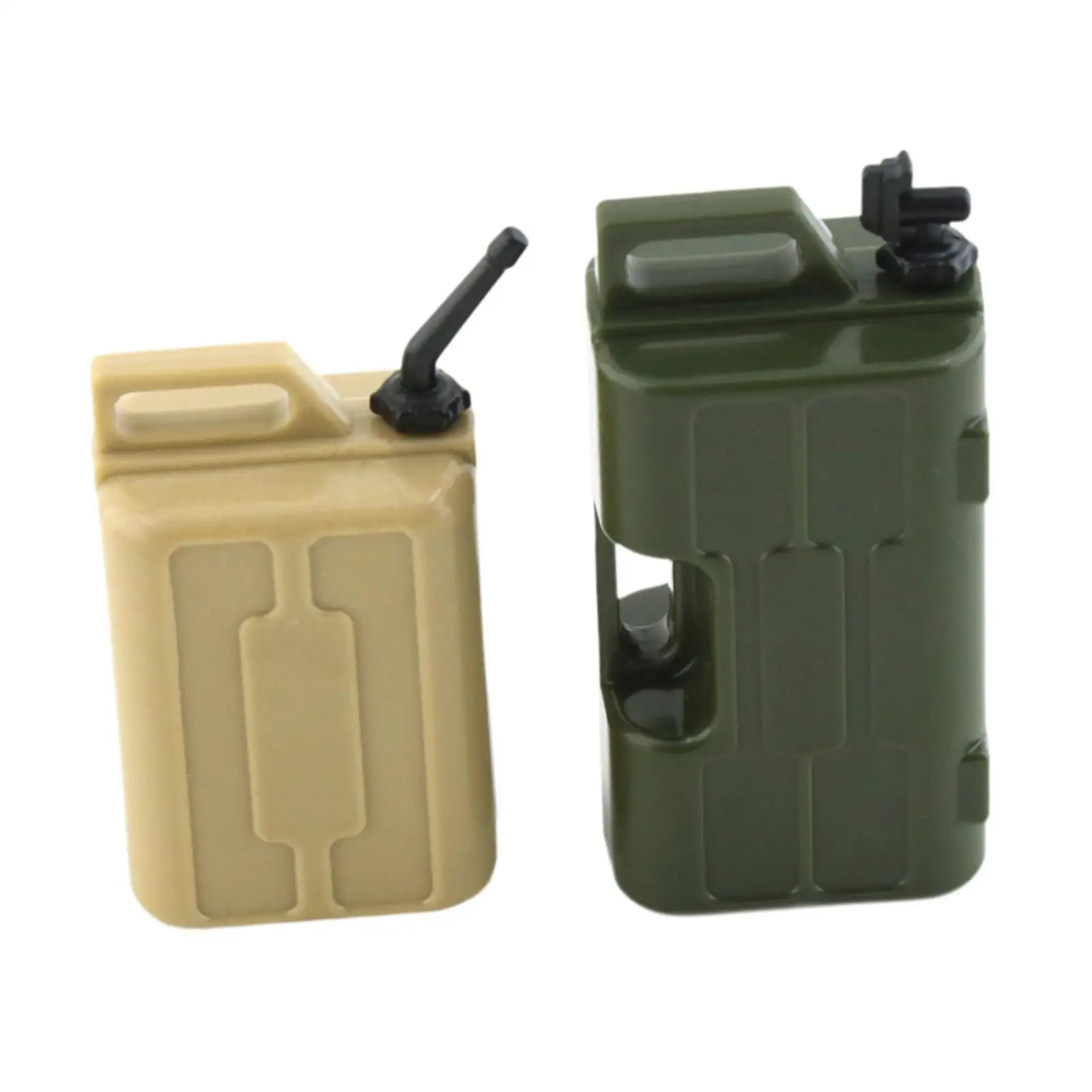 2x RC Car Simulation Fuel Tank and Can Set Decorative Simulated Decoration for TRX4 SCX10 1:10 Crawlers Remote Control Car Parts