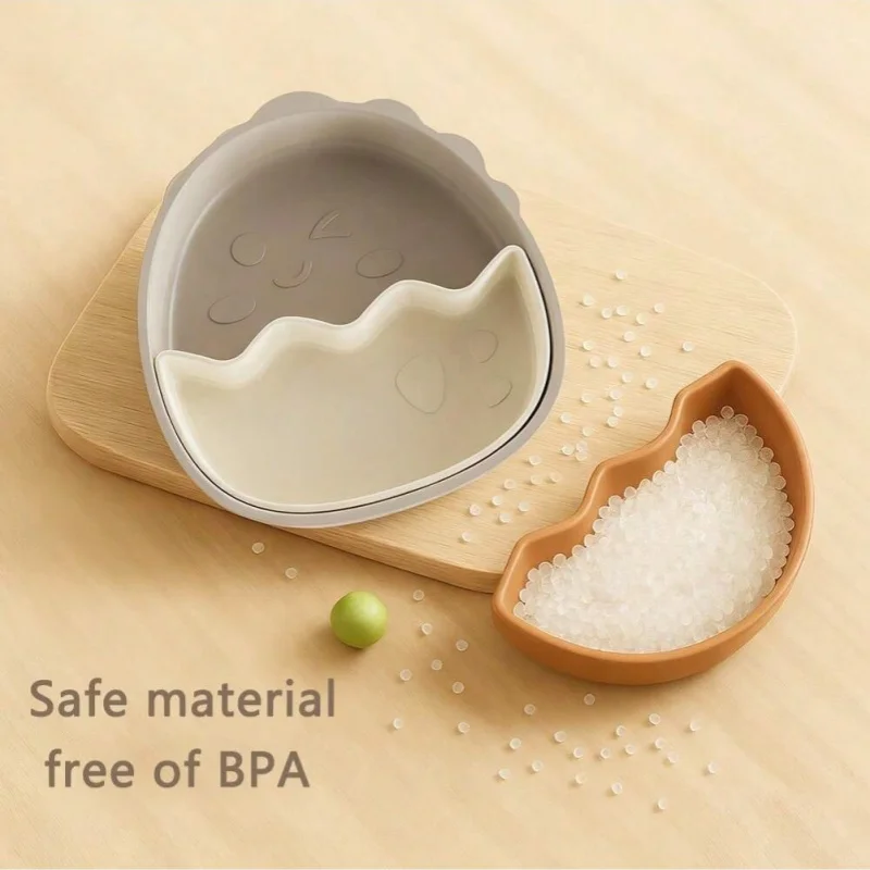 Plato de silicona dividido para bebés autoalimentación divertida - imagen 4