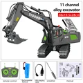 RC excavator green
