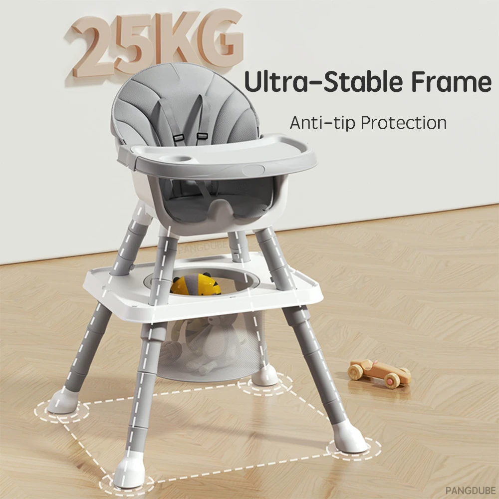 PANGDUBE Trona de bebé 7 en 1 para cena, silla multifuncional para bloques de construcción de bebé, mesa y silla baja, bebé aprende a pie - imagen 3