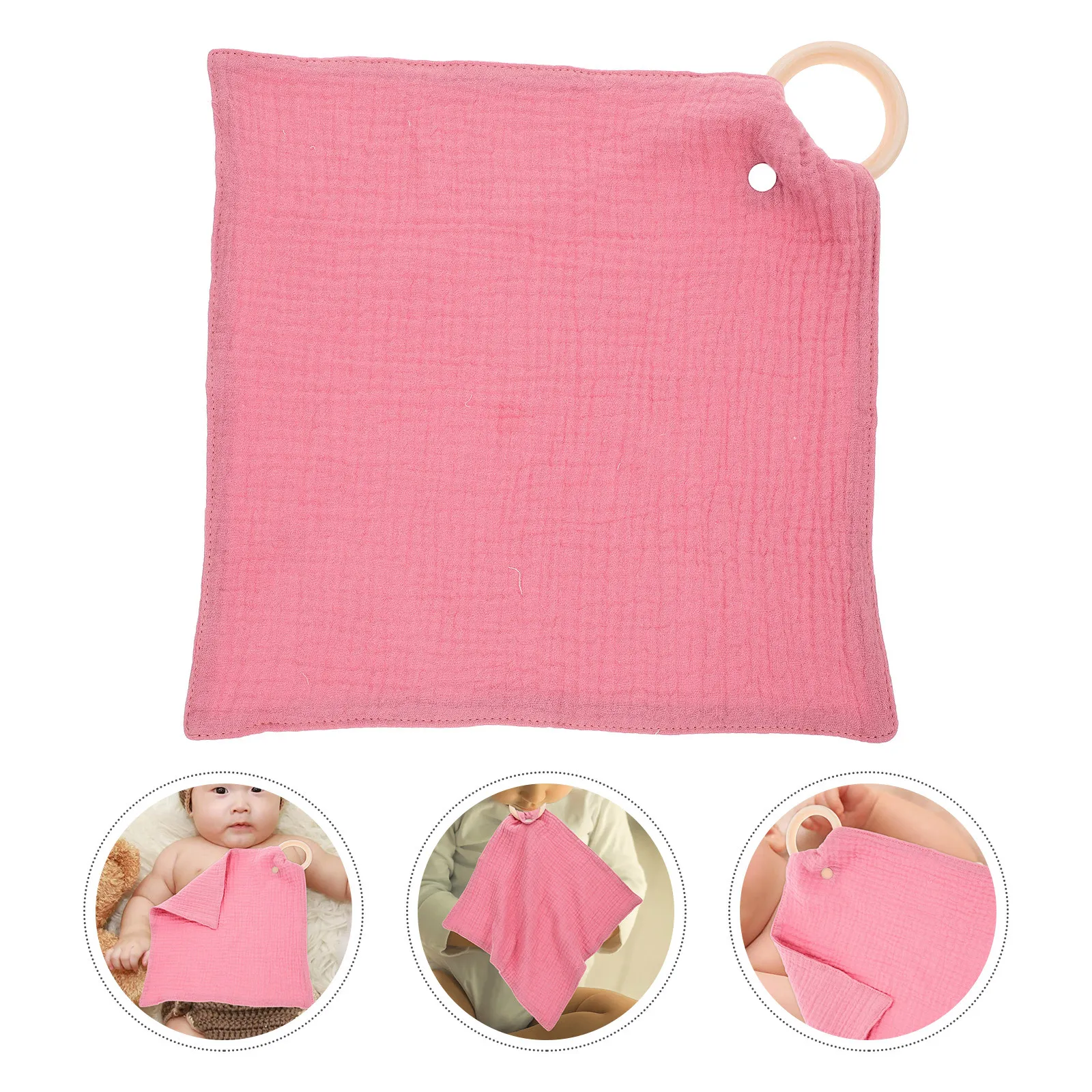 Paño para chupete para niños, manta calmante para bebés, toalla multifuncional para acurrucarse, manta decorativa pequeña para bebé para la dentición - imagen 3