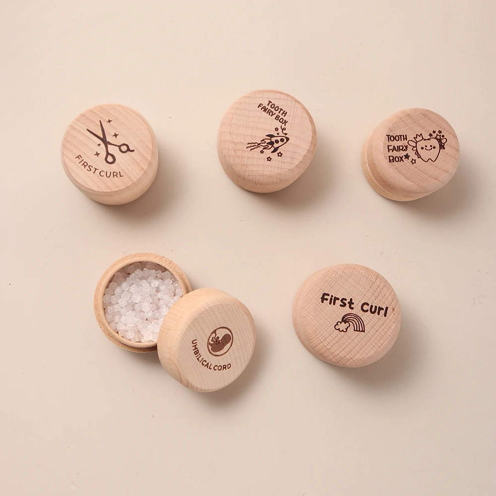 Caja de recuerdos para bebé Beechwood: caja de memoria de primer diente y cordón umbilical, cofre del tesoro de hito - imagen 3