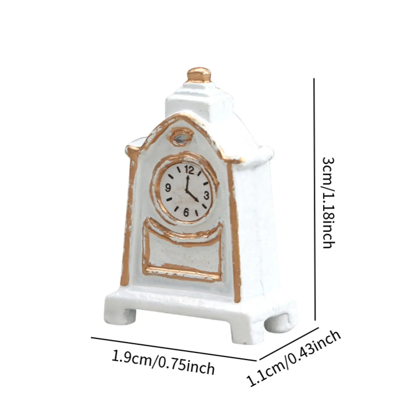 1:12 Scale Dollhouse Miniature Clock Mini for Hallway Bedroom Living Room