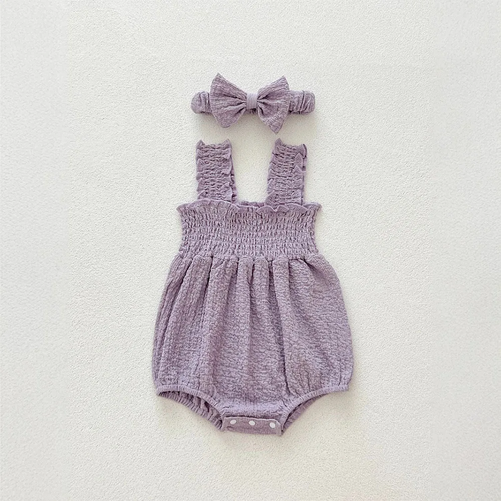 Mono verano niña sin mangas con diadema