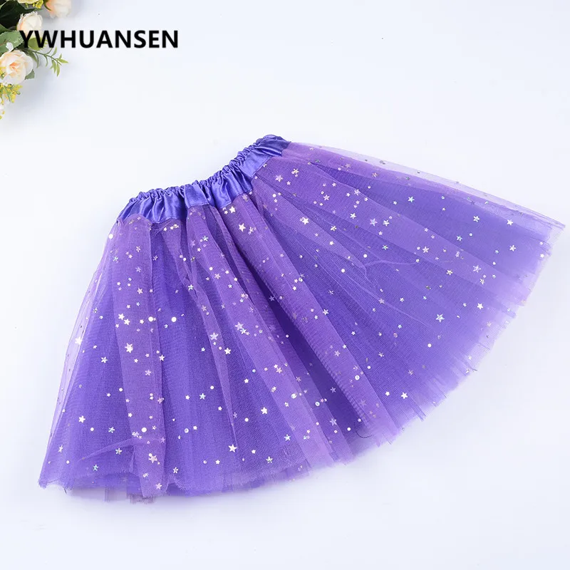 Faldas de tul con purpurina y lentejuelas para niñas – Disfraces de Carnaval rosas - imagen 3