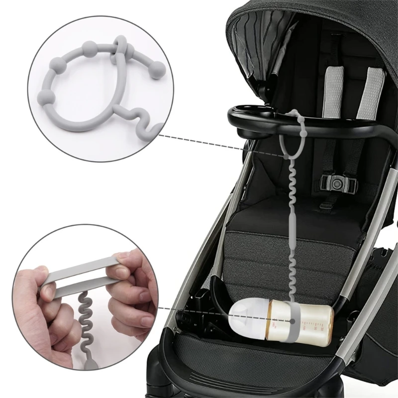 Correa de chupete de silicona flexible para bebé QX2D - imagen 4