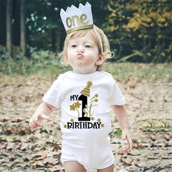 Mameluco verano recién nacido mono corto fiesta princesa niña
