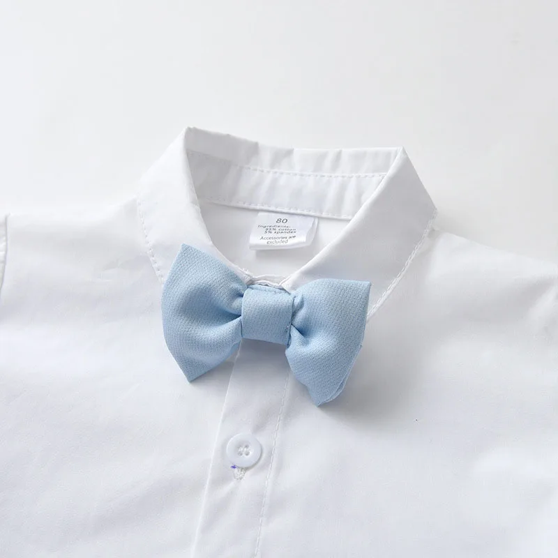 Conjunto de ropa para bebés, camisa de manga larga con pajarita, chaleco y pantalones, 2 piezas, trajes formales para fiesta de cumpleaños - imagen 4