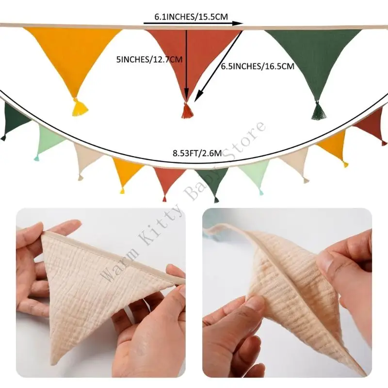 XXFE Guirnalda cumpleaños con borlas – Decoración fiesta infantil
