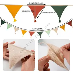 XXFE Guirnalda cumpleaños con borlas – Decoración fiesta infantil