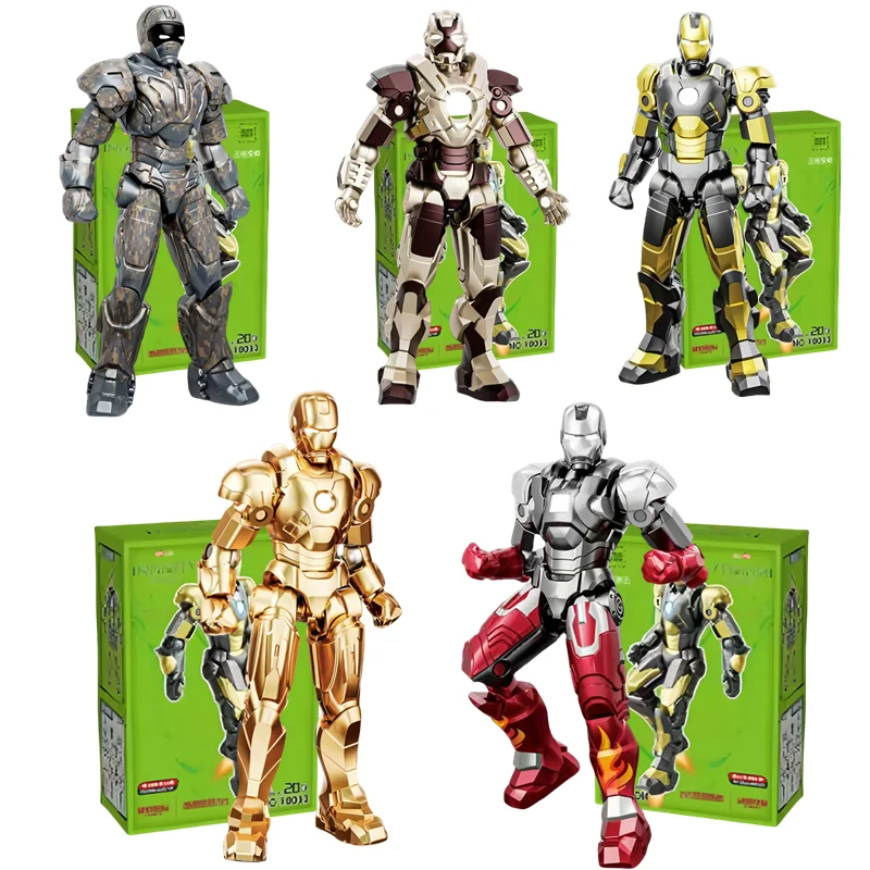 Fondjoy vengadores serie de películas Iron Man colección de figuras de Anime montar modelo decoración caja ciega juguetes niños regalos de Festival - imagen 2
