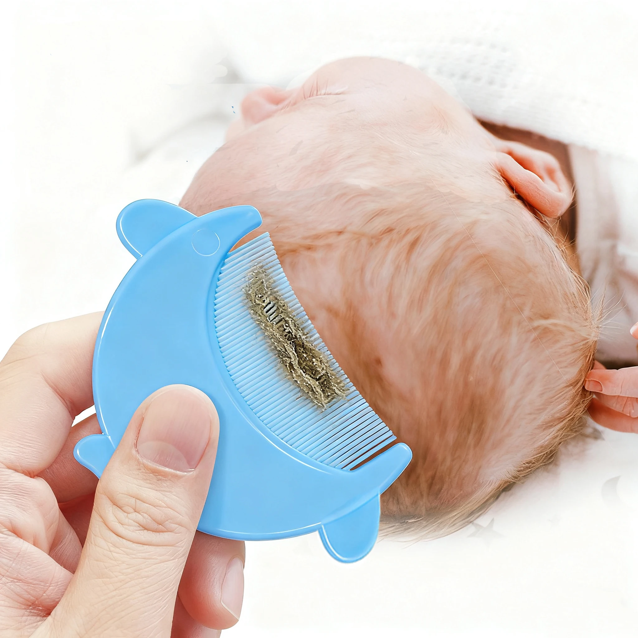 Nuevos accesorios de peine para el cabello de bebé, peine bonito de dibujos animados, peine suave para baño infantil, suministros de limpieza del cabello para recién nacidos, masaje de cabeza de silicona - imagen 2