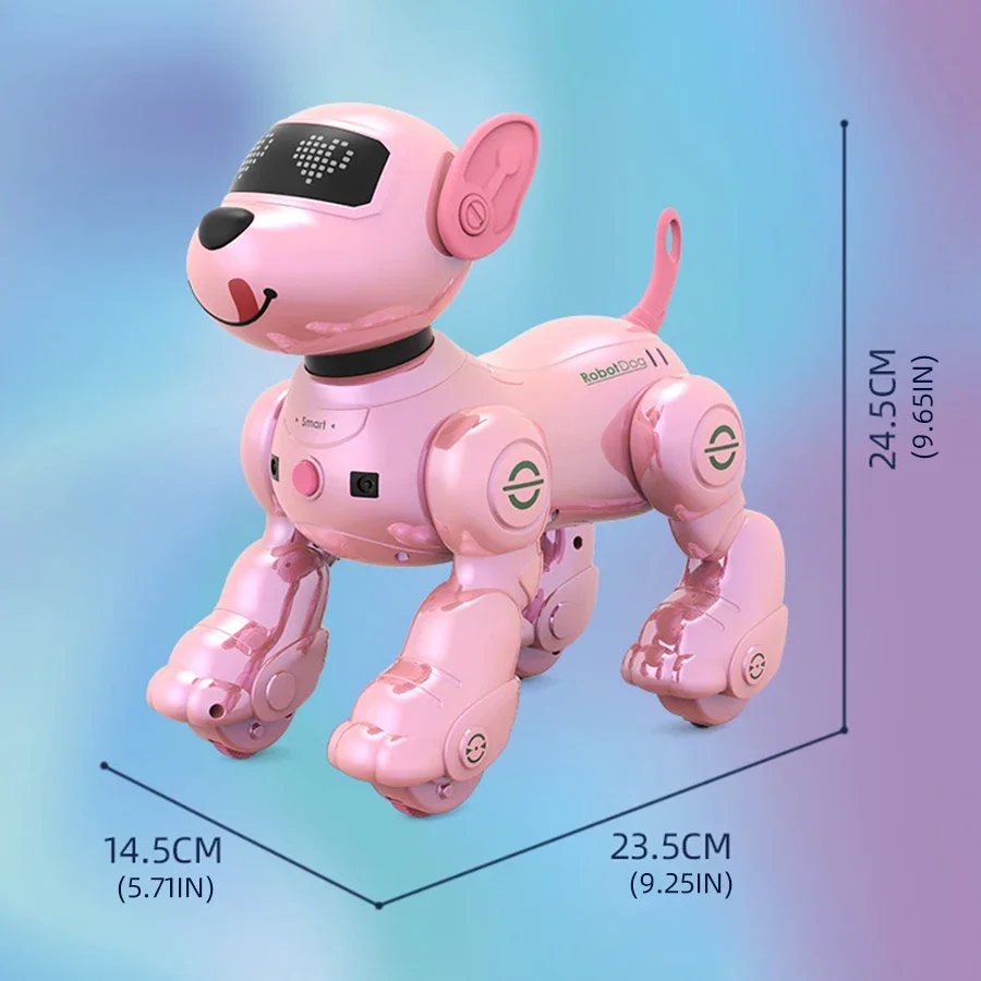 Perro Robot RC, acrobacias electrónicas para mascotas, interactivo, táctil, programable, inteligente, caminar, baile, regalo de cumpleaños para niños y niñas - imagen 5