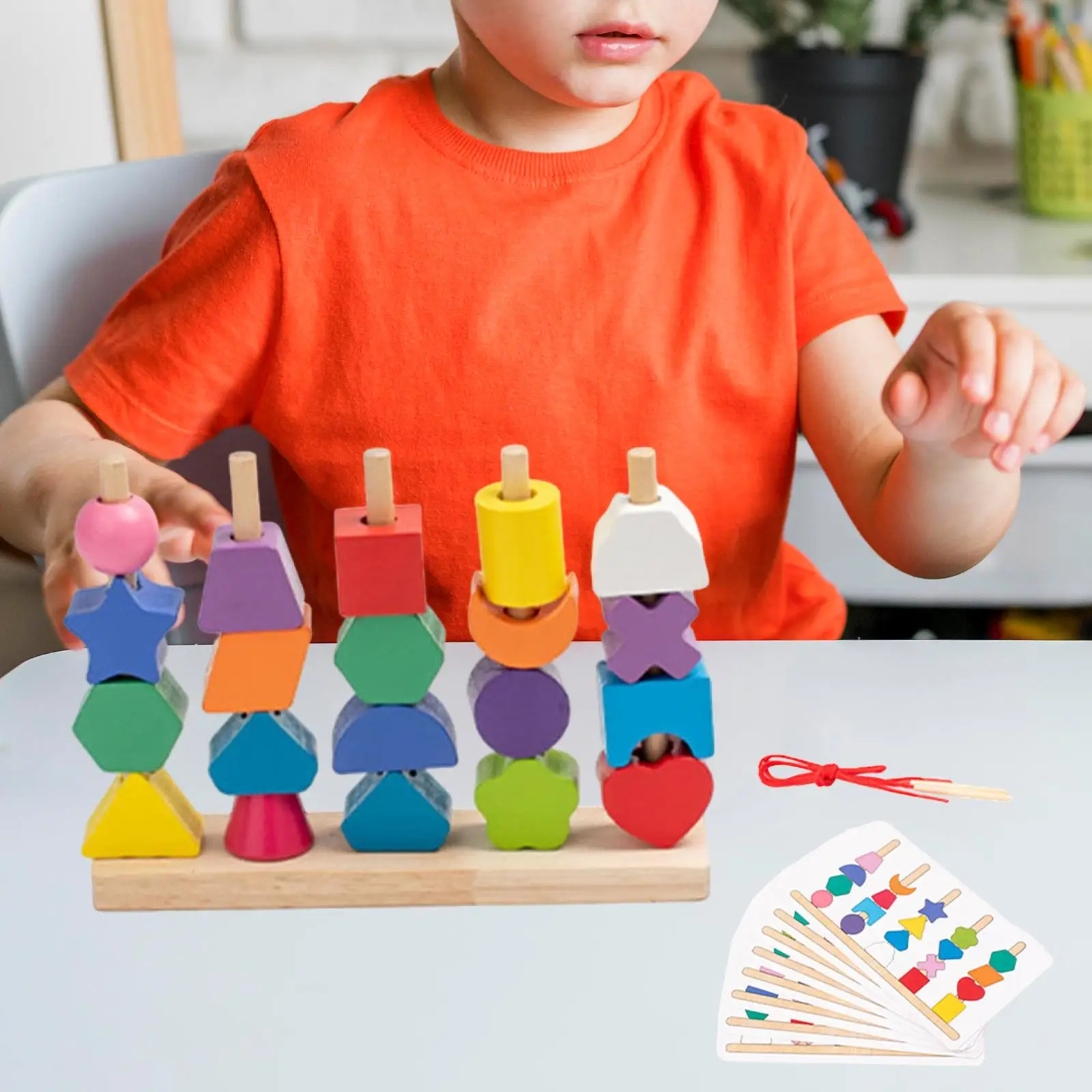 Colorful Beaded Toys Interactive Game Montessori Toys for Baby Children Kids