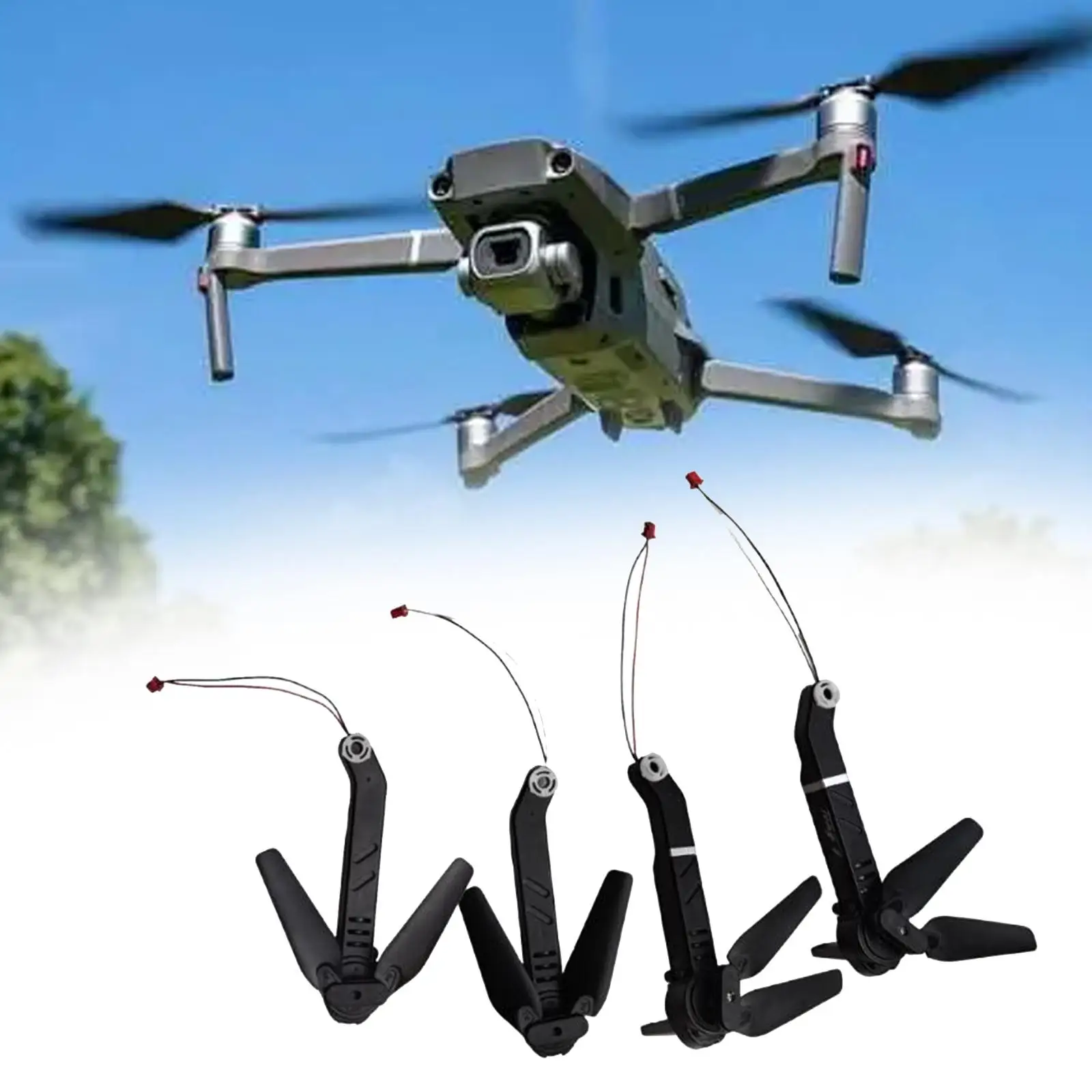 4Pcs RC Drone Motor Arm Set Lightweight Part with Motor Propellers for E88 E99 RC Quadcopter Drone Aircraft DIY Accessory