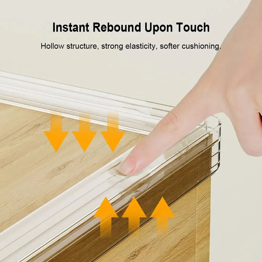 Bande de protection Invisible Anti-Collision pour bord de Table, protection d'angle de meubles en PVC Transparent, pare-chocs d'airbag d'armoire souple - imagen 3