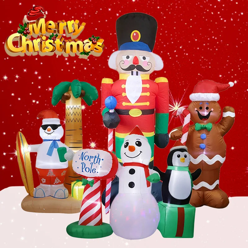 Decoración navideña con luces LED, juguetes inflables para interiores, modelo inflable para exteriores, accesorios de Navidad, regalo de fiesta de año nuevo, decoración de jardín